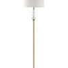 SURYA GEMMA FLOOR LAMP: ANTIQUE BRASS