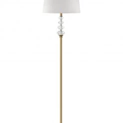 SURYA GEMMA FLOOR LAMP: ANTIQUE BRASS