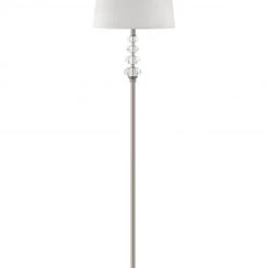 SURYA GEMMA FLOOR LAMP: BRUSHED SILVER Lighting