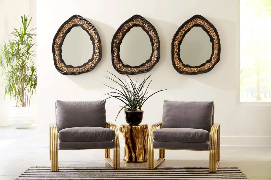 PHILLIPS COLLECTION Mirrors GEODE GOLD MIRROR 4 PHILLIPS COLLECTION Mirrors GEODE GOLD MIRROR