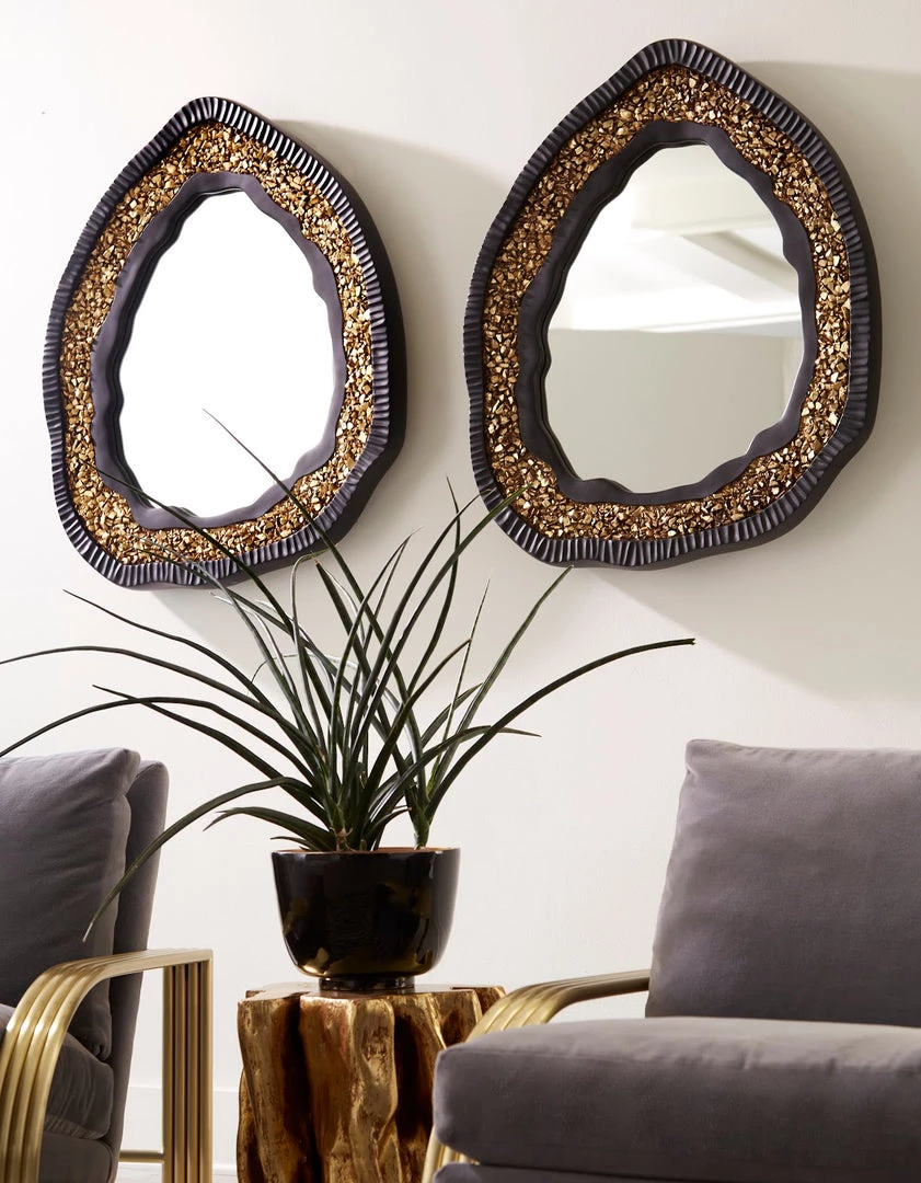 PHILLIPS COLLECTION Mirrors GEODE GOLD MIRROR 6 PHILLIPS COLLECTION Mirrors GEODE GOLD MIRROR
