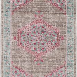SURYA MADELYN RUG: TAUPE, TEAL