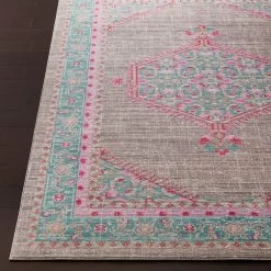 SURYA MADELYN RUG: TAUPE, TEAL