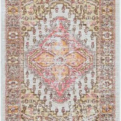 SURYA BRIA RUG: CORAL, YELLOW