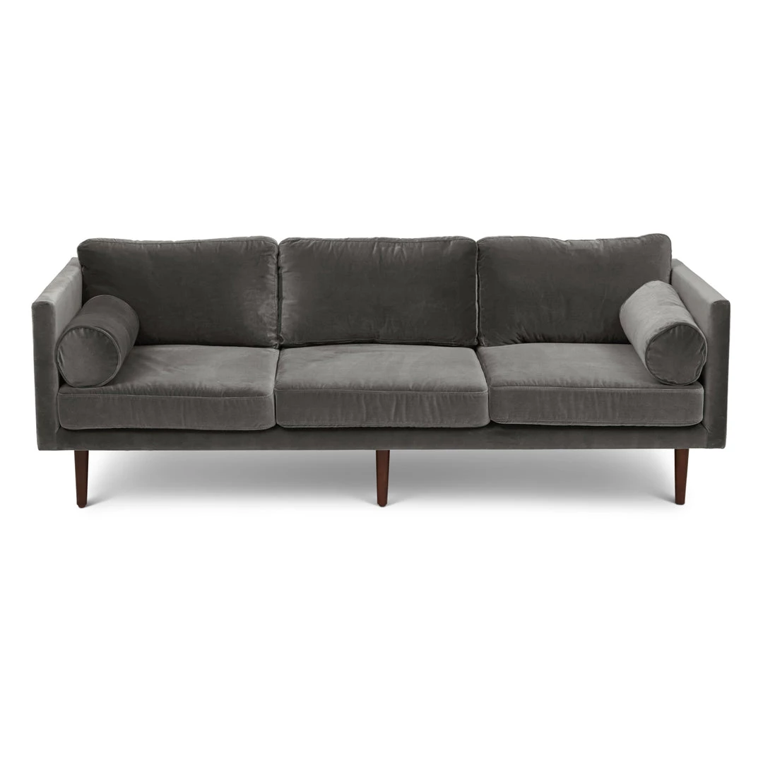 URBIA GIA GREY VELVET SOFA 1 URBIA GIA GREY VELVET SOFA