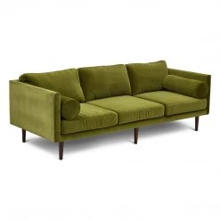 URBIA GIA OLIVE GREEN VELVET SOFA