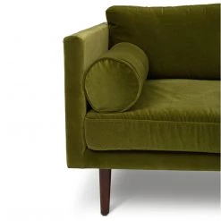 URBIA GIA OLIVE GREEN VELVET SOFA