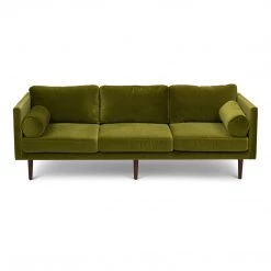 URBIA GIA OLIVE GREEN VELVET SOFA