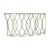 HOOKER GILDED DEMILUNE ONYX TOP CONSOLE
