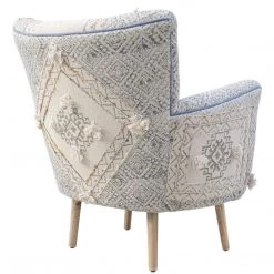ZUO GOA VINTAGE PRINT ARM CHAIR: DENIM, MULTI Furniture