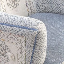 ZUO GOA VINTAGE PRINT ARM CHAIR: DENIM, MULTI Furniture