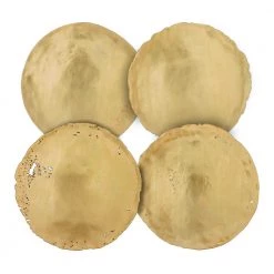 PHILLIPS COLLECTION Wall Sculptures + Decor GOLD CAST OIL DRUM WALL DISCS | SET OF 4