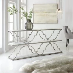 HOOKER GOLDEN GATE GYPSUM STONE CONSOLE TABLE Furniture