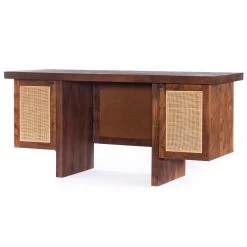 FOUR HANDS GOLDIE TOASTED ACACIA & CANE DESK