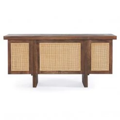 FOUR HANDS GOLDIE TOASTED ACACIA & CANE DESK