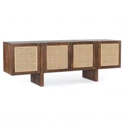 FOUR HANDS GOLDIE TOASTED ACACIA & CANE MEDIA CONSOLE Furniture