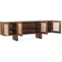 FOUR HANDS GOLDIE TOASTED ACACIA & CANE MEDIA CONSOLE Furniture