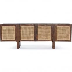 FOUR HANDS GOLDIE TOASTED ACACIA & CANE MEDIA CONSOLE Furniture