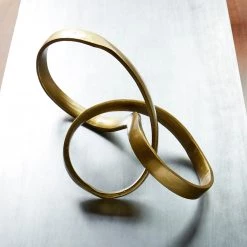 CYAN GOLD INFINITY TABLE SCULPTURE