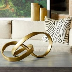 CYAN GOLD INFINITY TABLE SCULPTURE