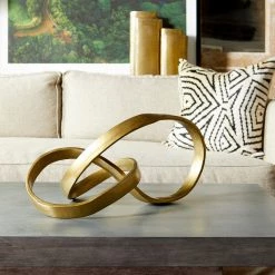 CYAN GOLD INFINITY TABLE SCULPTURE