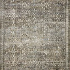 LOLOI GOPESH VINTAGE PRINT FLAT RUG: ANTIQUE MOSS