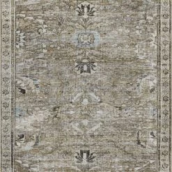 LOLOI GOPESH VINTAGE PRINT FLAT RUG: ANTIQUE MOSS