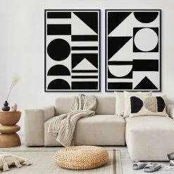 L ART "GRAPHIS" GLASS FRAMED ART