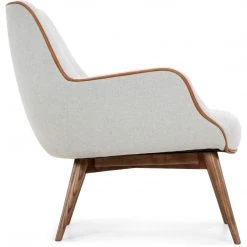 NUEVO Living Room GRETCHEN ARM CHAIR: STONE GRAY