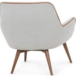 NUEVO Living Room GRETCHEN ARM CHAIR: STONE GRAY