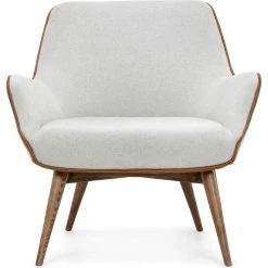 NUEVO Living Room GRETCHEN ARM CHAIR: STONE GRAY