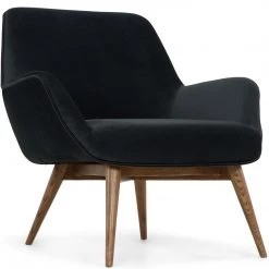 NUEVO GRETCHEN ARM CHAIR: SHADOW GRAY VELVET