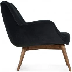 NUEVO GRETCHEN ARM CHAIR: SHADOW GRAY VELVET