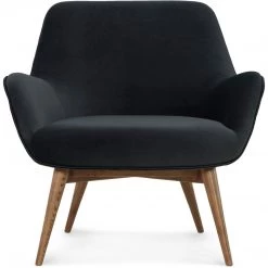 NUEVO GRETCHEN ARM CHAIR: SHADOW GRAY VELVET