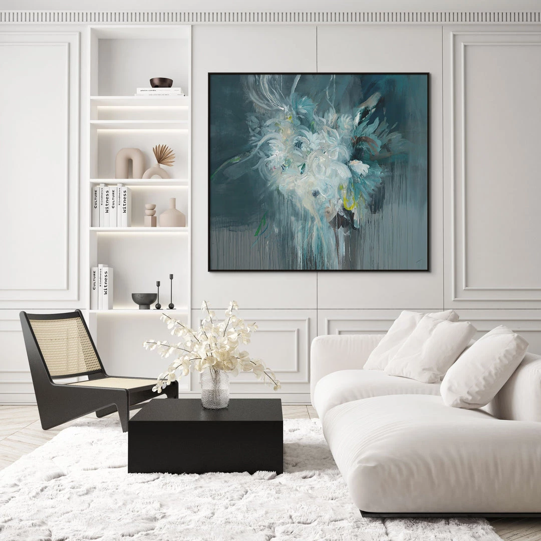 L ART Wall Art "GREY FLORA" CANVAS ART 2 L ART Wall Art "GREY FLORA" CANVAS ART
