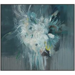 L ART Wall Art "GREY FLORA" CANVAS ART