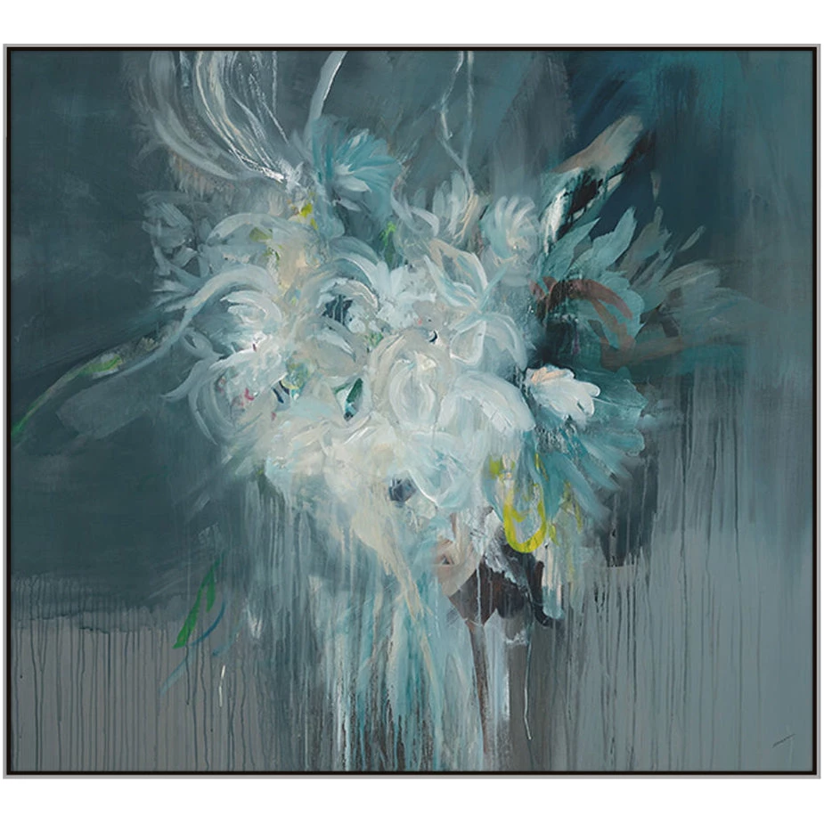 L ART Wall Art "GREY FLORA" CANVAS ART 1 L ART Wall Art "GREY FLORA" CANVAS ART