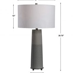 UTTERMOST Lighting GREY LAYER CRACKLE CERAMIC LAMP