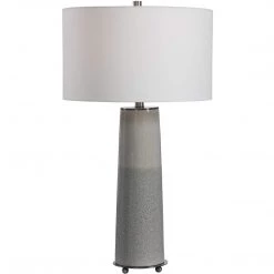 UTTERMOST Lighting GREY LAYER CRACKLE CERAMIC LAMP