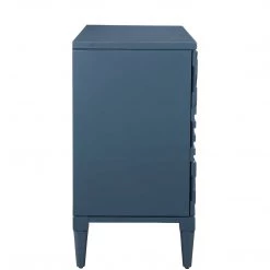 UTTERMOST Furniture GROOVY GEOMETRIC STRIPES CHEST: AEGEAN BLUE