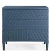UTTERMOST Furniture GROOVY GEOMETRIC STRIPES CHEST: AEGEAN BLUE