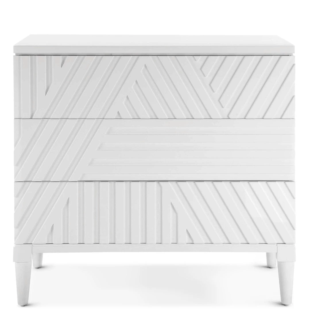 UTTERMOST GROOVY GEOMETRIC STRIPES CHEST: WHITE 1 UTTERMOST GROOVY GEOMETRIC STRIPES CHEST: WHITE