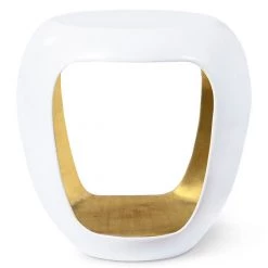 PHILLIPS COLLECTION GROTTO SIDE TABLE: GOLD LEAF