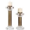 UTTERMOST Accessories GUNNER PILLAR CANDLE HOLDERS