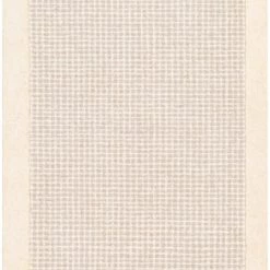 SURYA HAND TUFTED WOOL BORDER RUG: CREAM