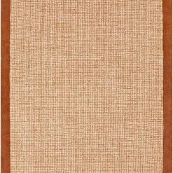 SURYA HAND TUFTED WOOL BORDER RUG: RUST