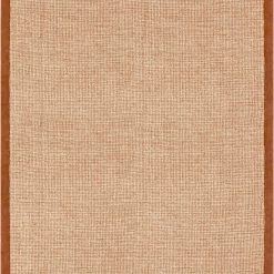 SURYA HAND TUFTED WOOL BORDER RUG: RUST