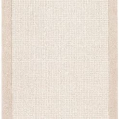 SURYA HAND TUFTED WOOL BORDER RUG: SILVER BIRCH