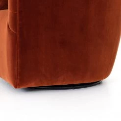 FOUR HANDS HANOVER SAPPHIRE RUST VELVET SWIVEL CHAIR 13 FOUR HANDS HANOVER SAPPHIRE RUST VELVET SWIVEL CHAIR