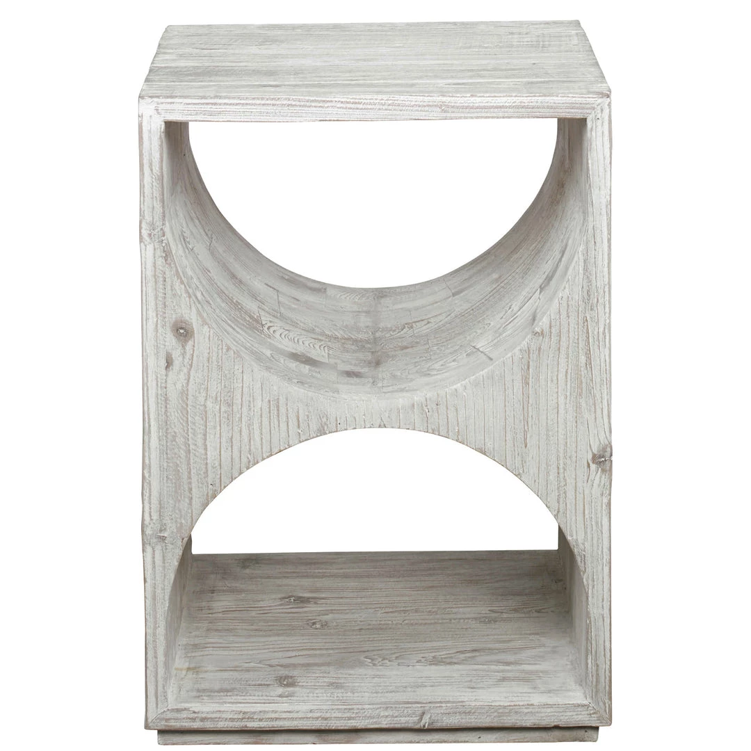 UTTERMOST Furniture HANS RUSTIC WHITE SIDE TABLE 1 UTTERMOST Furniture HANS RUSTIC WHITE SIDE TABLE